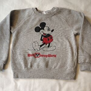 Walt Disney World Kids Gray Mickey Mouse Sweatshirt EUC Size 7/8